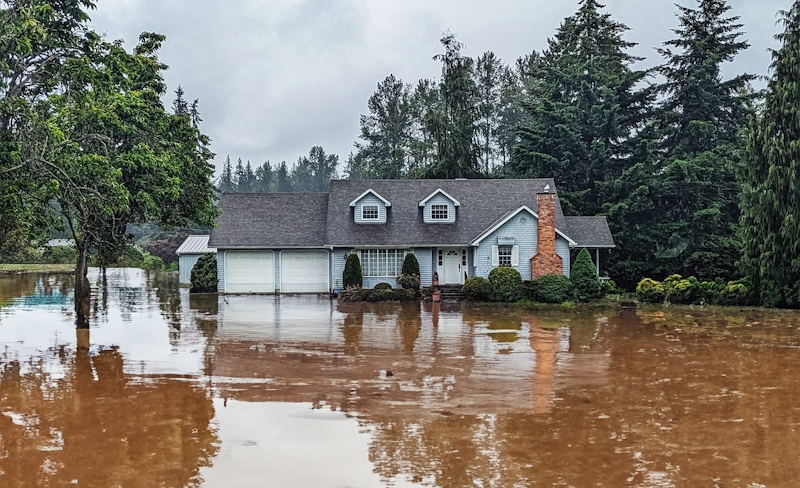 flooding around a house