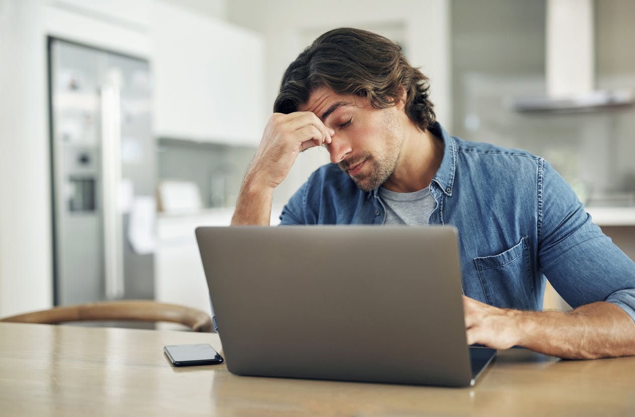 Frustrated man