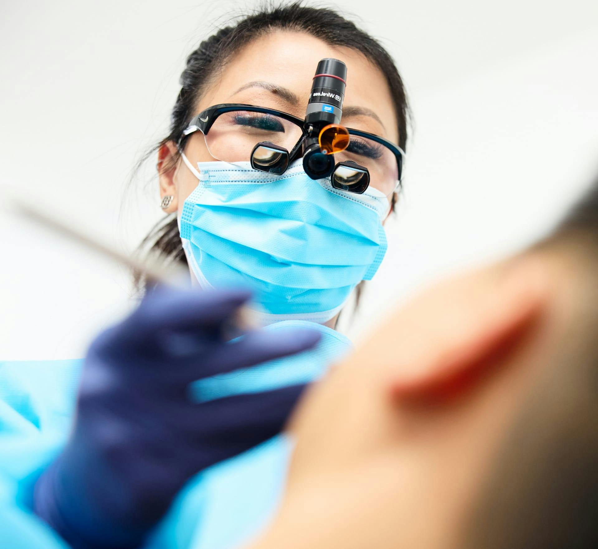 dentist performing a dental procedure