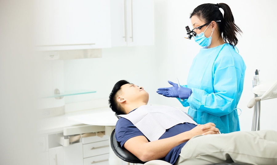 dr lucy speaking with client