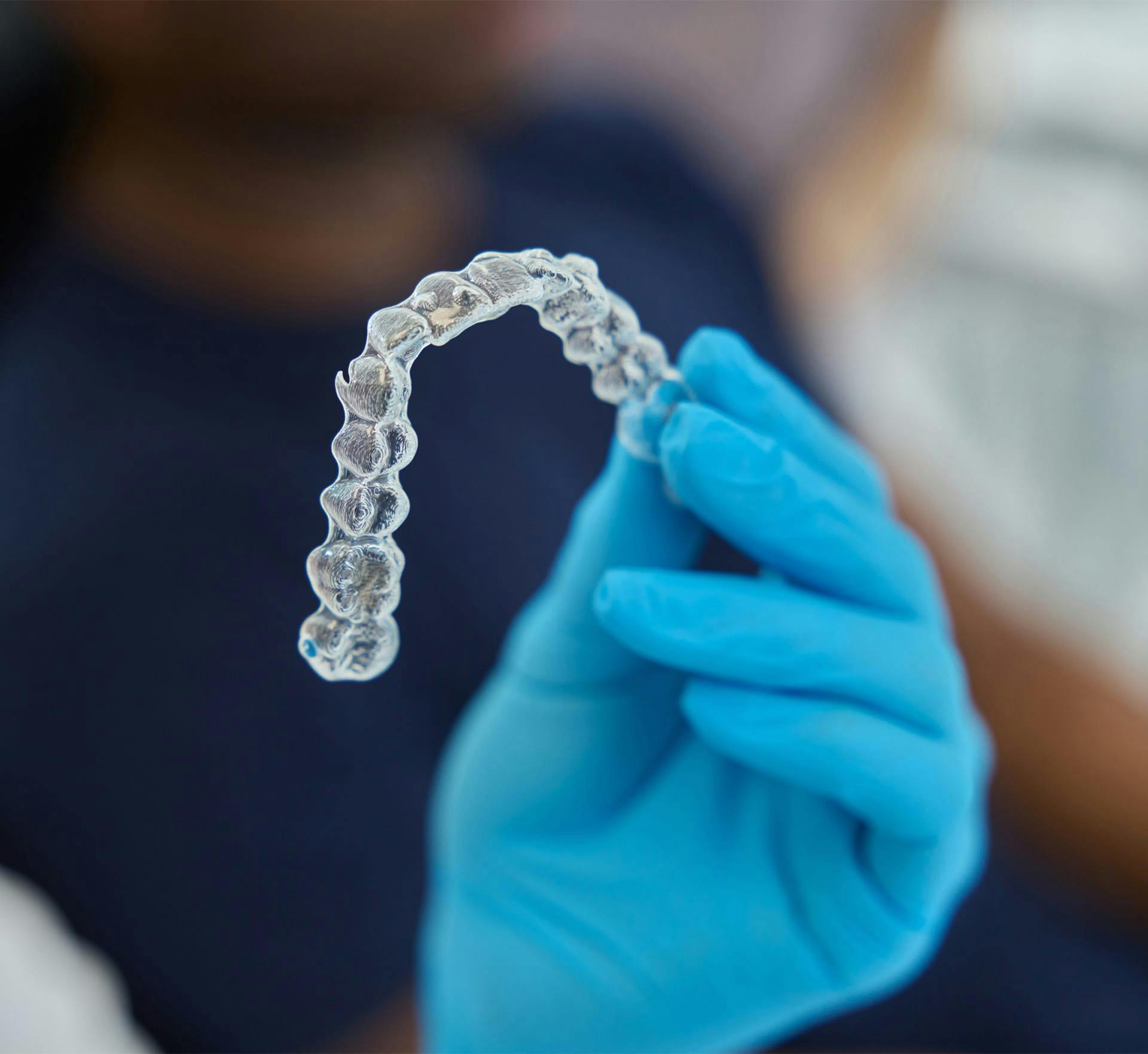 close up of invisalign