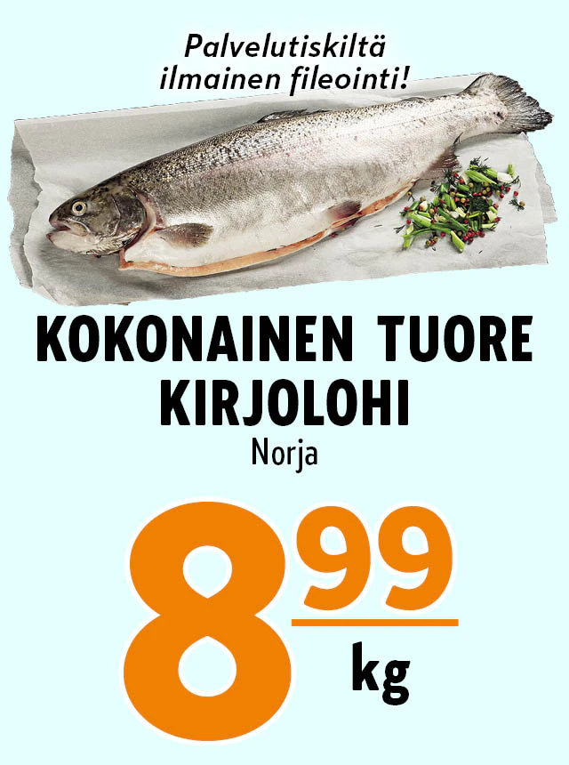 kokonainen kirjolohi