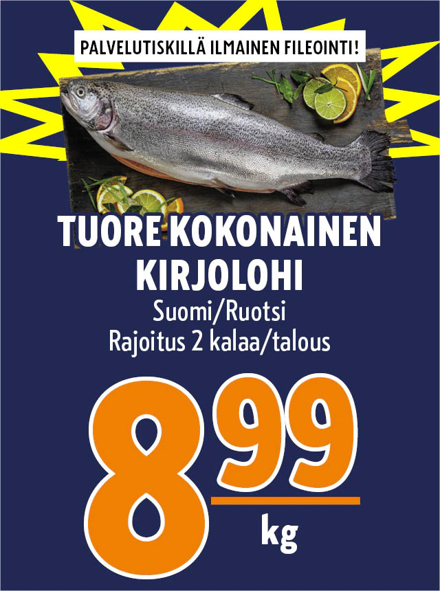 kokonainen kirjolohi
