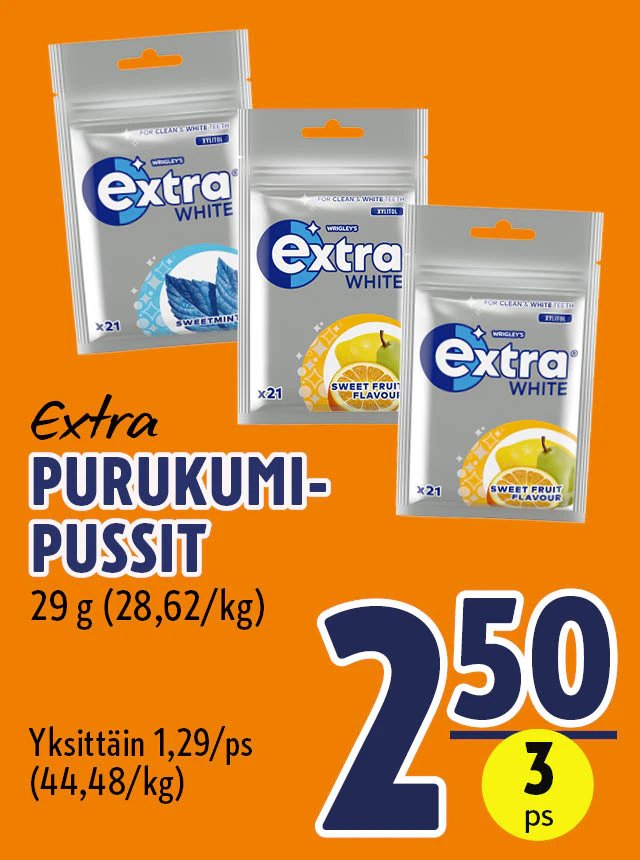 extra purukumipussit