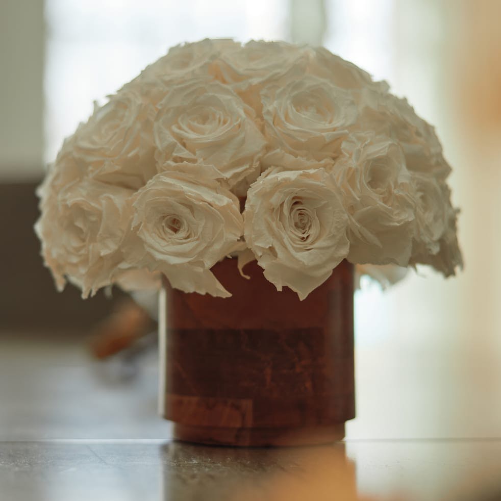 white roses