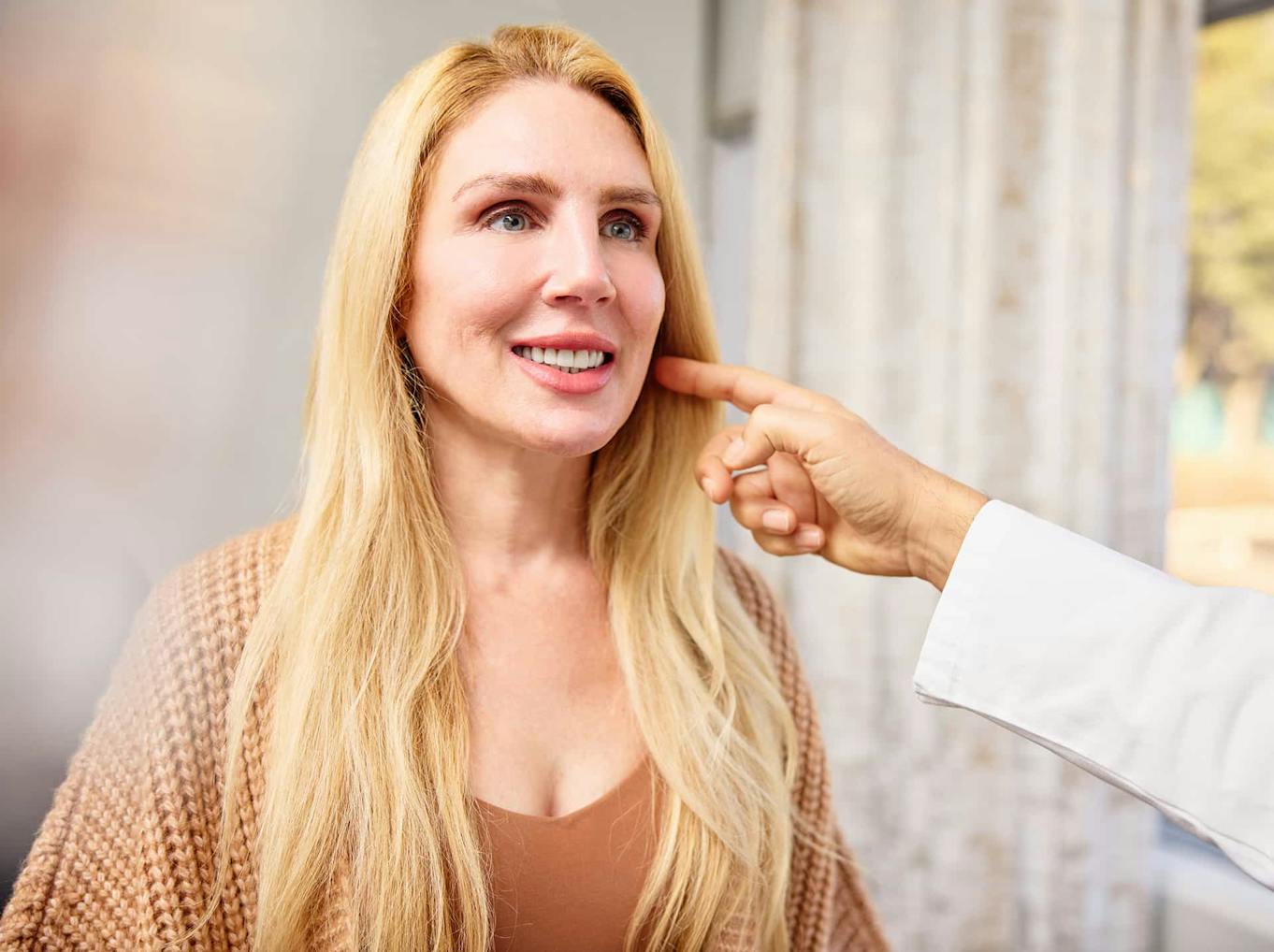 Woman during consultation with doctor