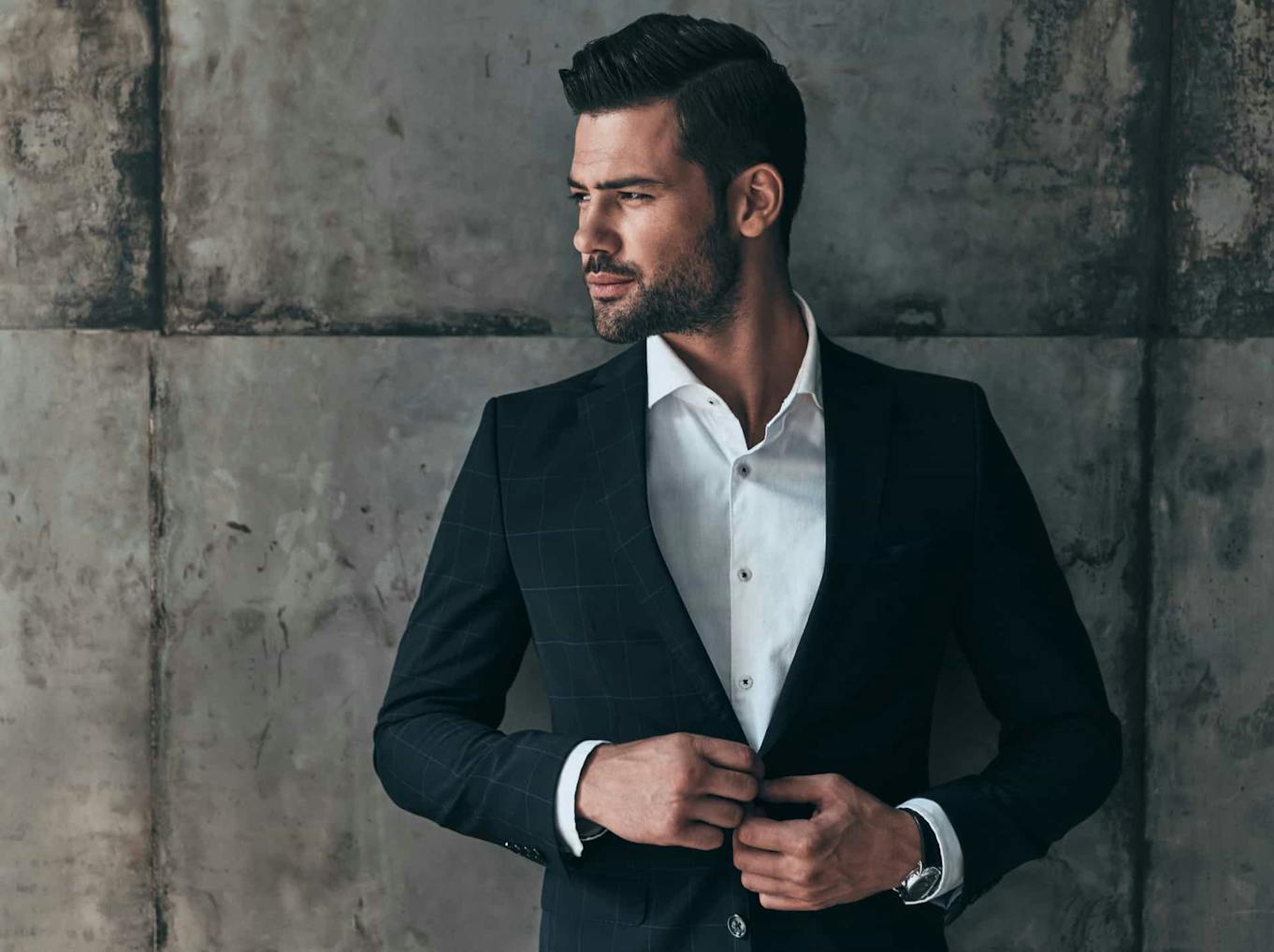 Man in a suit posing