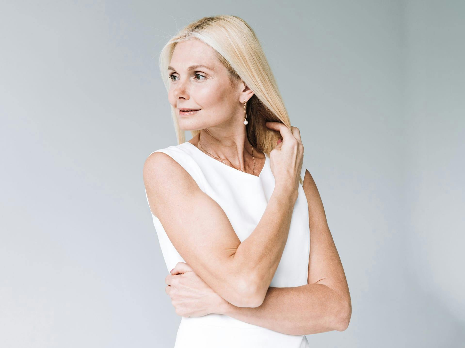 Older woman posing