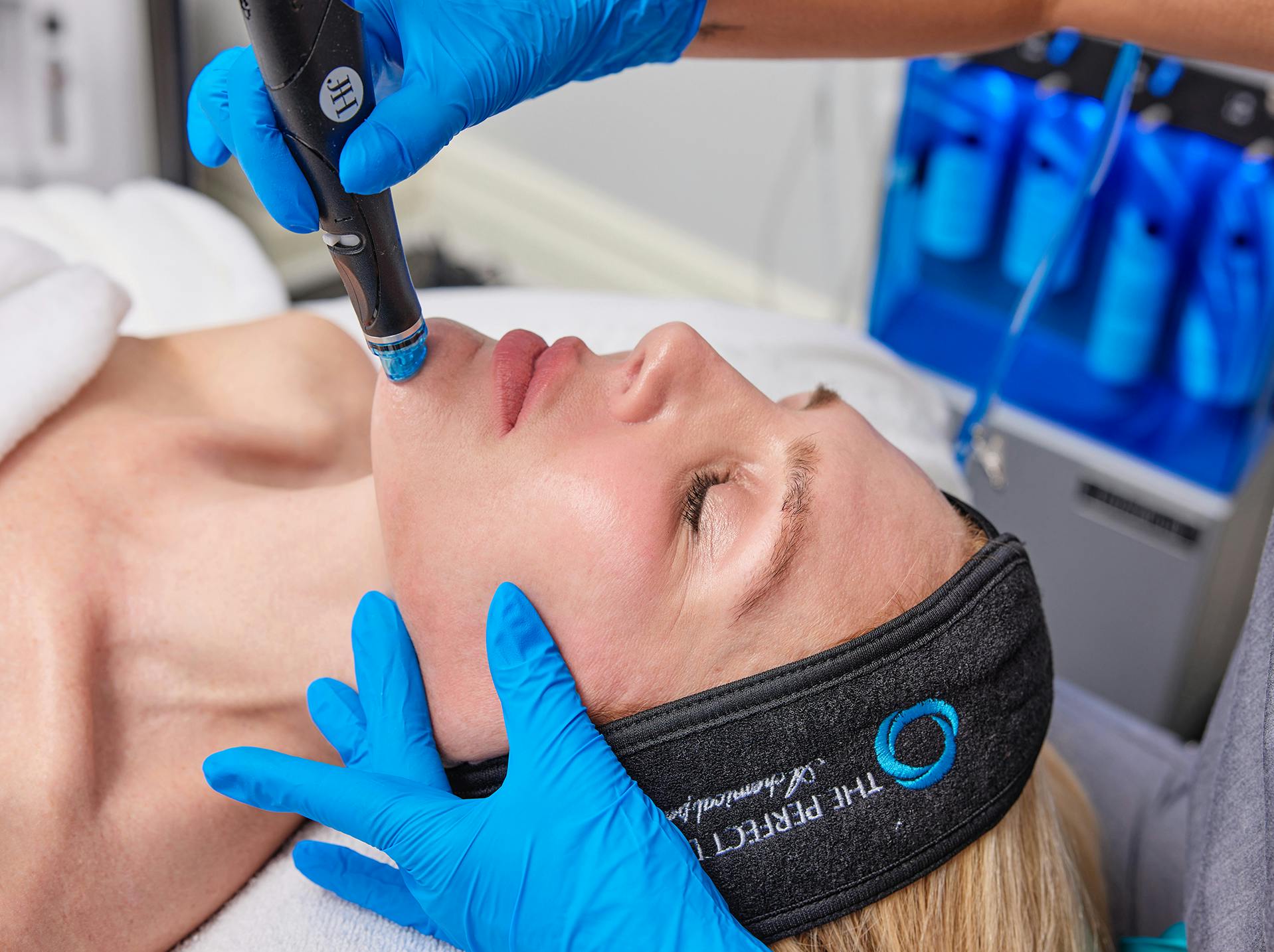 Woman during a facial treatment