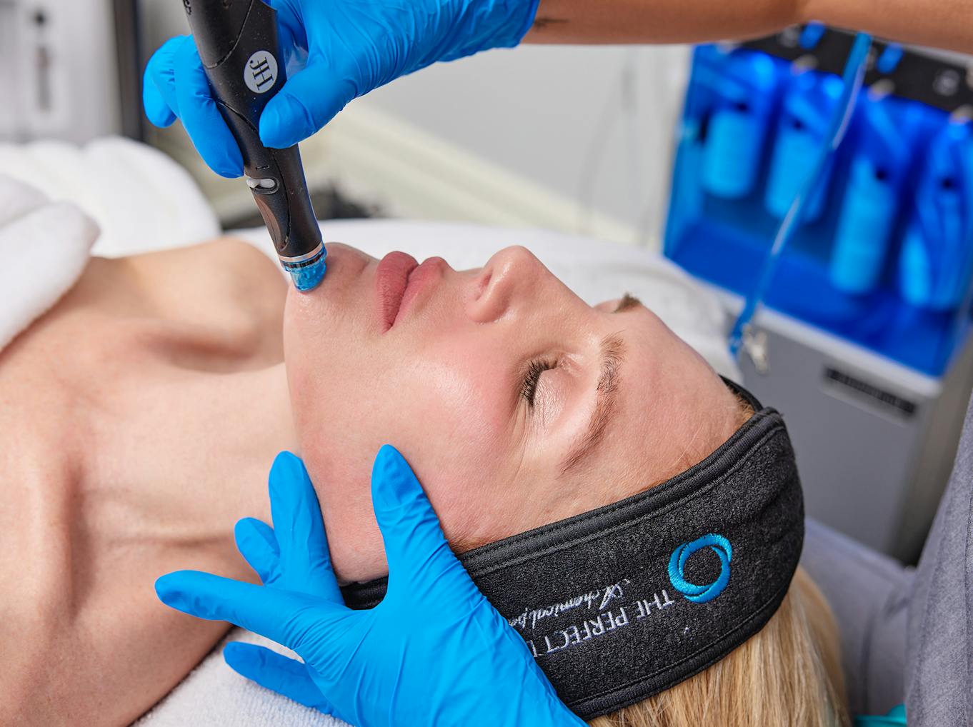 Woman during a facial treatment