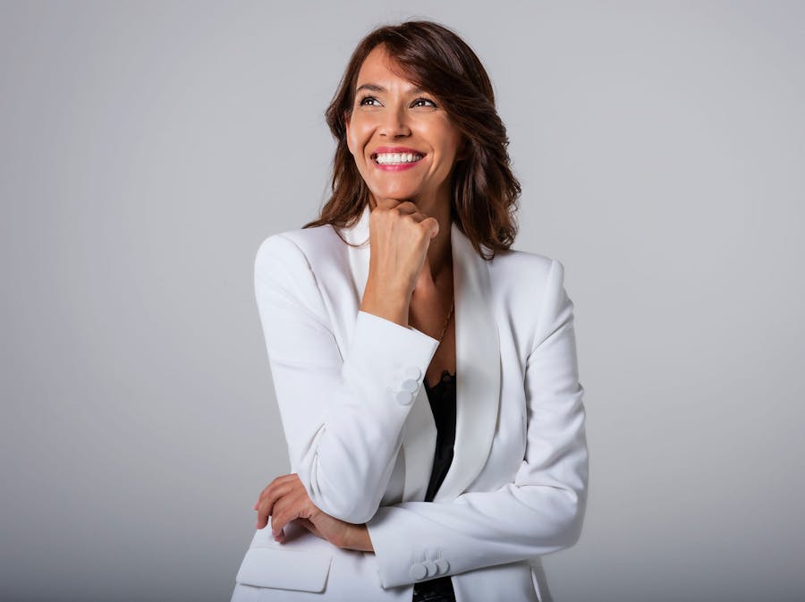 Woman getting injection treatment