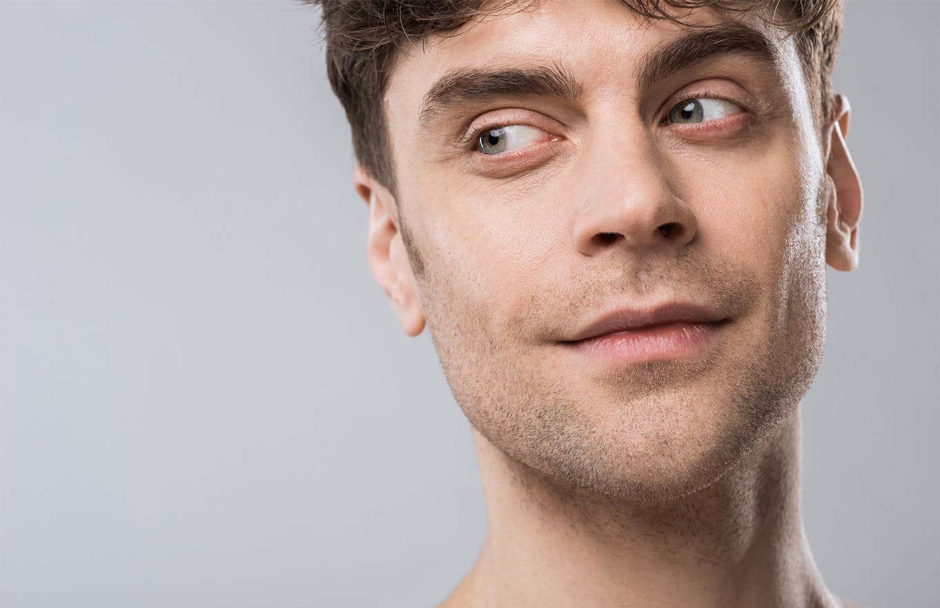 Man looking to the side