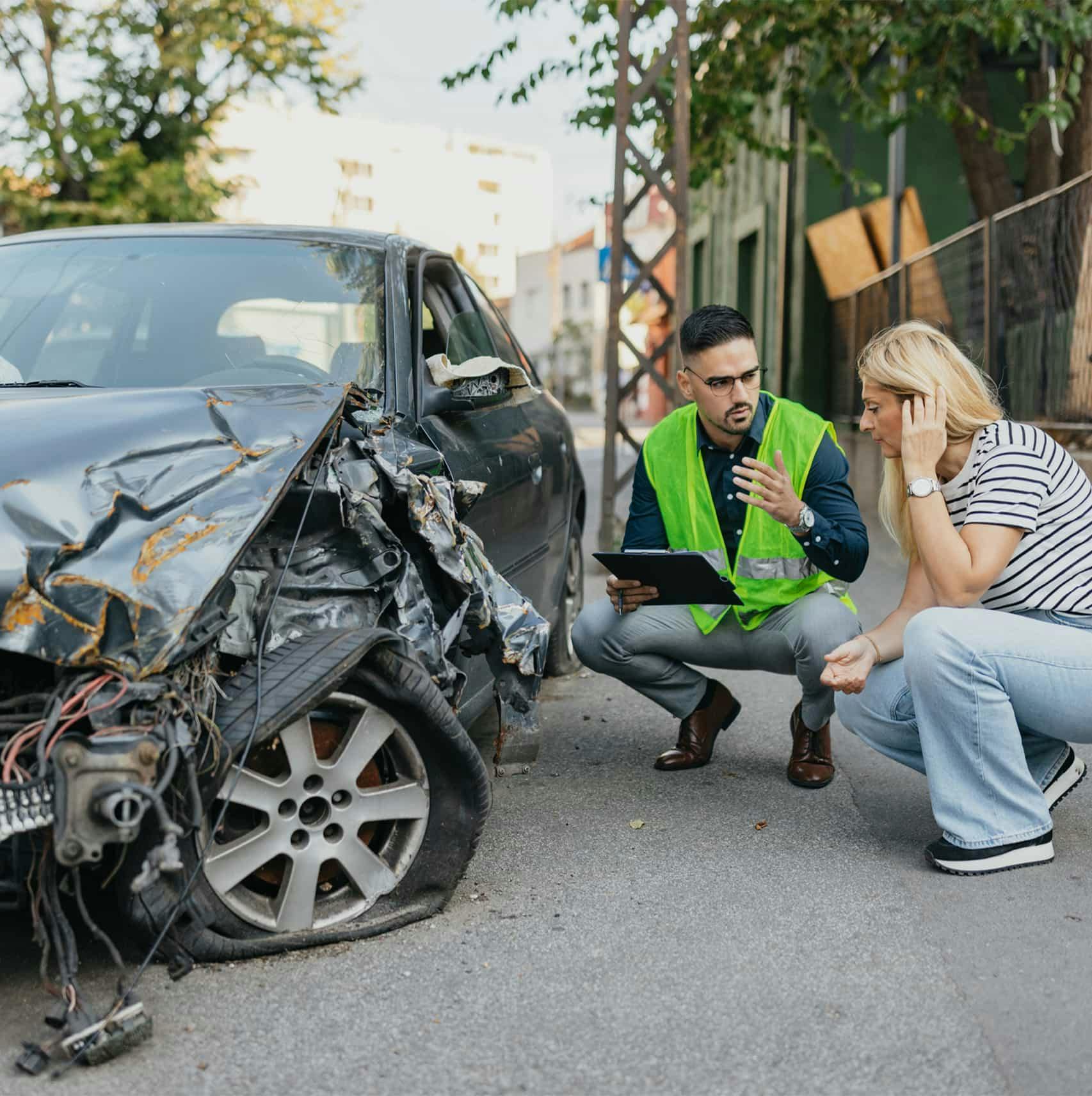 the aftermath of a bad car accident