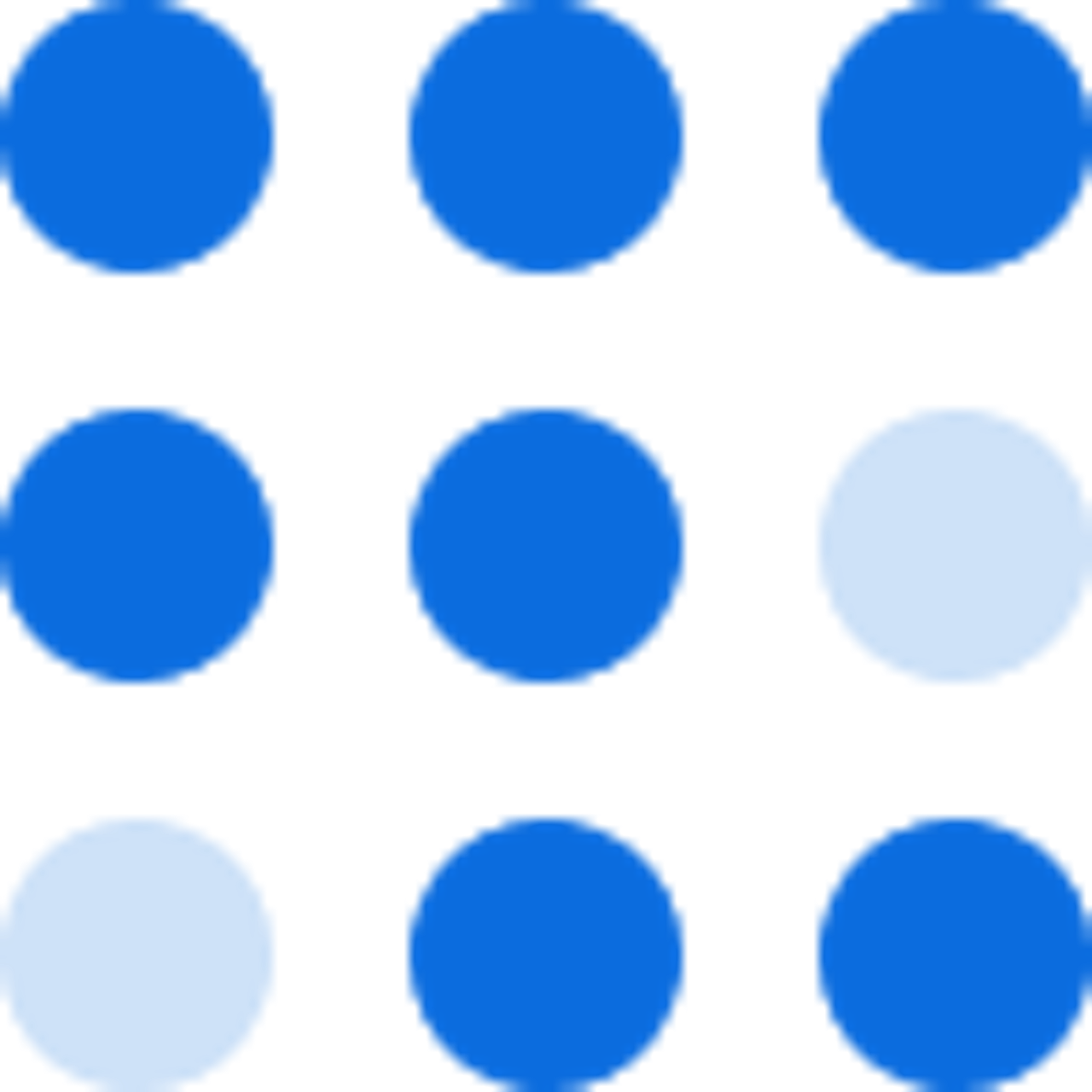 7 of 9 dots are selected