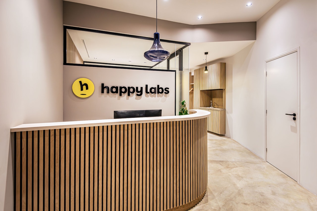 The Happy Labs front desk