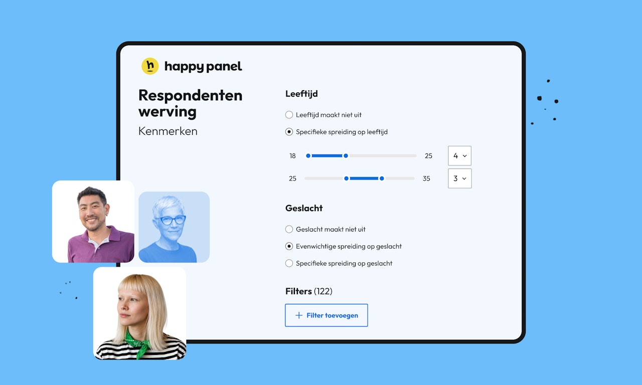 Filters instellen voor respondenten werving