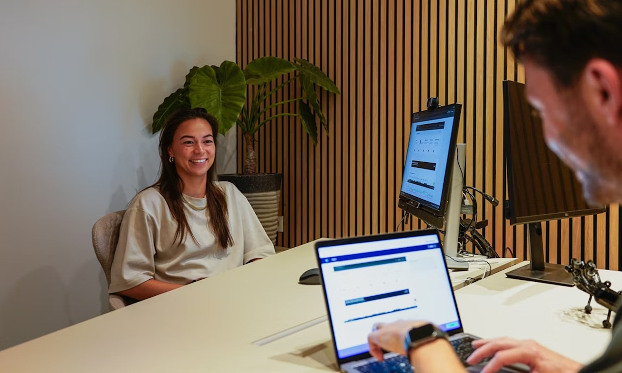 Respondent en onderzoeker in onderzoekslab