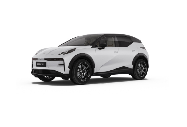 Zeekr X Luxury Urban Cross SUV in a sleek Crystal White, highlighting its aerodynamic design, black roof, and advanced features.