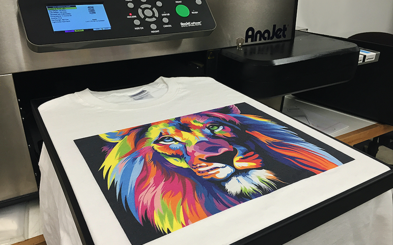 Direct To Garment Print (print full color dengan media kaos putih) max ukuran cetak A4