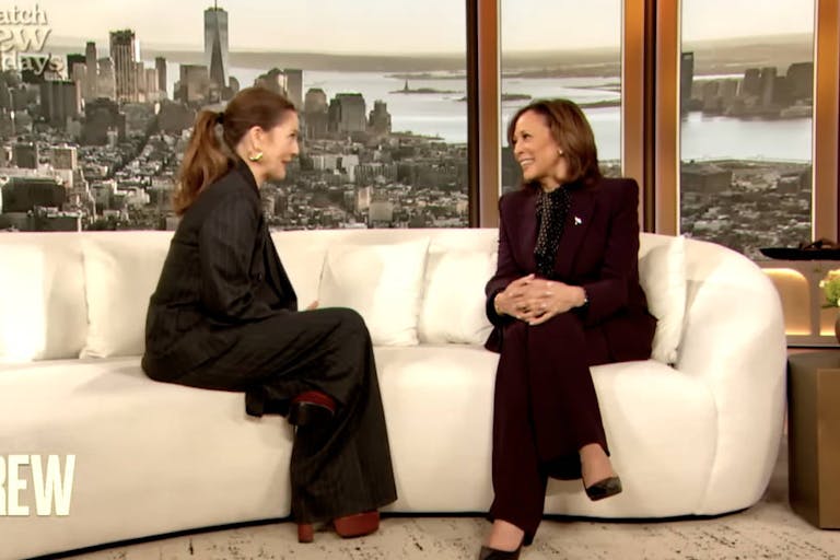 screenshot drew barrymore kamala harris