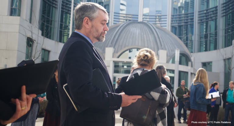 Paul Vaughn singing hymns post-trial