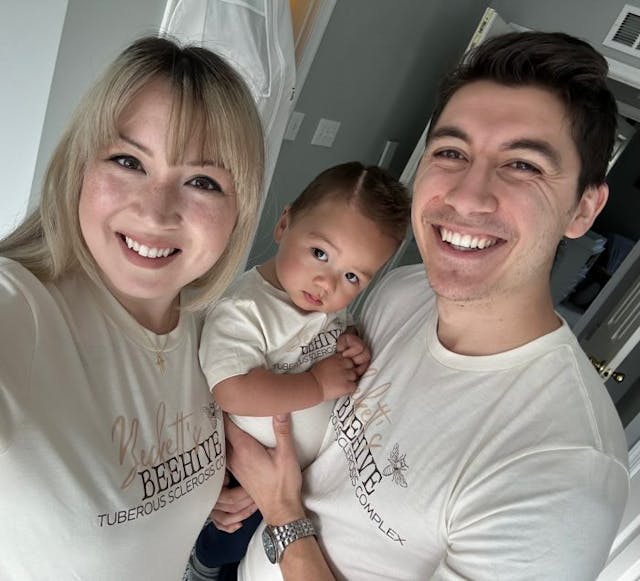 Elizabeth, Beckett, and Nicholas. Photo courtesy of Elizabeth Brown. Couple was asked to consider aborting their second baby after older son was diagnosed image