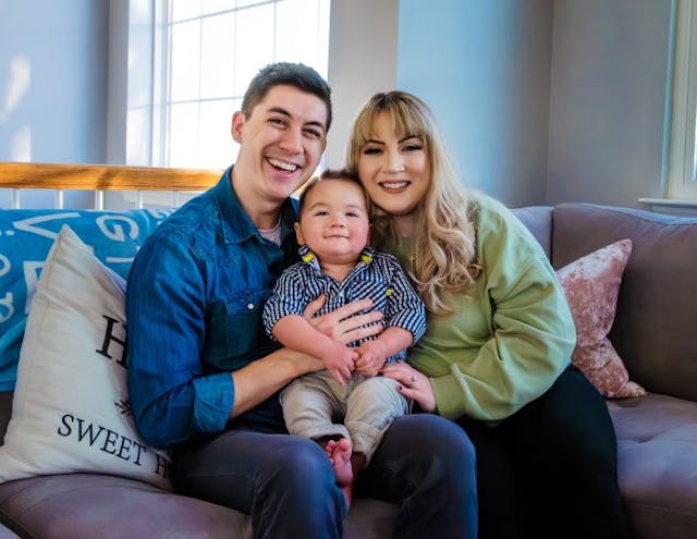 Nicholas, Beckett, and Elizabeth. Photo couresty of Elizabeth Brown. Couple was asked to consider aborting their second baby after older son was diagnosed image