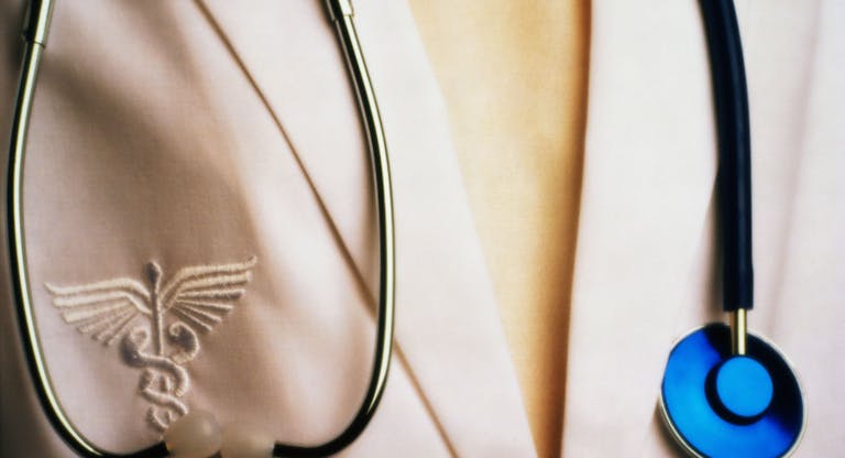 Physician Wearing Stethoscope