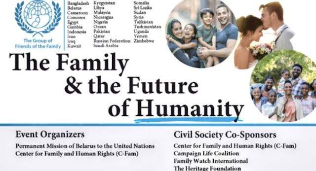 Family and Future of Humanity Event screenshot ‘Baby Olivia’ goes to the UN, with impassioned speech celebrating International Day of Families image