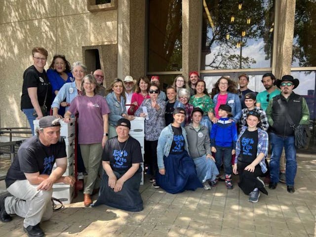 Members of the Amarillo Sanctuary Cities for the Unborn Team pose with boxes of over 10,000 signatures outside of the Amarillo City Hall. (Photo: Mark Lee Dickson) Amarillo citizens turn in signatures to force ‘Sanctuary City for the Unborn’ vote image