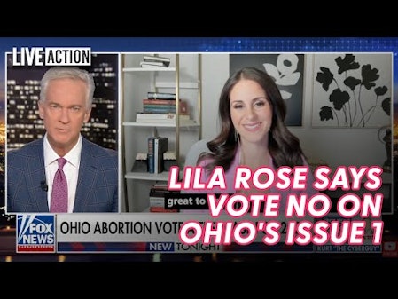 Lila Rose Says VOTE NO on Ohio's ISSUE 1 | Lila Rose on Fox News @ Night thumbnail