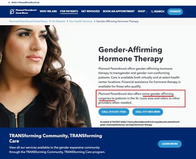 Planned Parenthood Great Rivers offers transgender surgeries in St Louis area Planned Parenthood Great Rivers offers transgender surgeries in St Louis area
