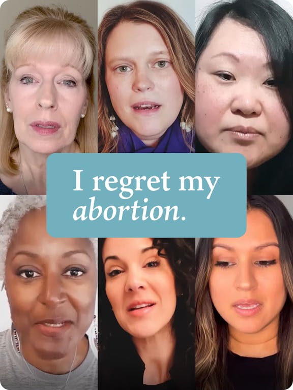 Collage of six women talking