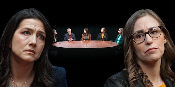 Cover image of two women around a roundtable