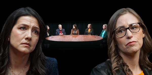 Cover image of two women around a roundtable
