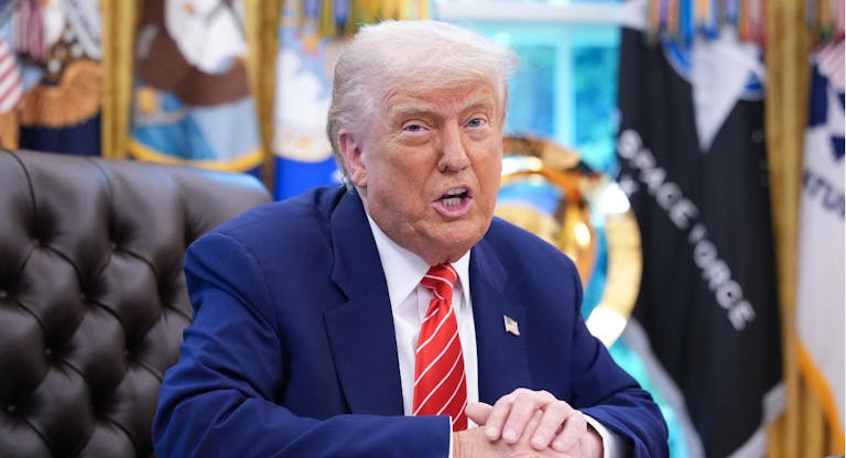 President Trump Holds Press Conference With Elon Musk in White House’s Oval Office