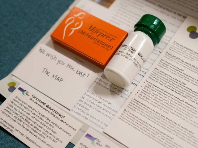 Somerville, MA – June 13: Contents of the packages sent to patients. Since September, Angel Foster and her team at the Massachusetts Medication Abortion Access project have shipped abortion drugs to more than 3,000 pregnant women, 95 percent of whom live in those states and others where abortion has been banned. (Photo by Kayla Bartkowski/The Boston Globe via Getty Images) Group sends abortion pills to pro-life states: ‘I couldn’t care less about the law’ image