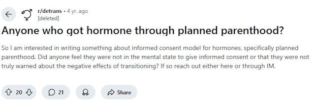 ‘Ruined’: Reddit users regret how easily they got hormones from Planned Parenthood image