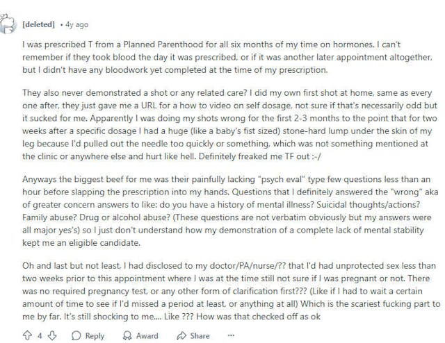 ‘Ruined’: Reddit users regret how easily they got hormones from Planned Parenthood image