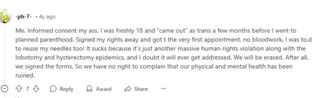Source: ‘Ruined’: Reddit users regret how easily they got hormones from Planned Parenthood image