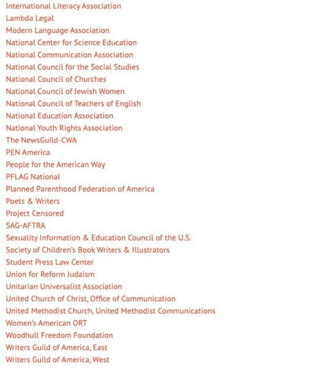 Screengrabs for NCAC coalition. Source: https://ncac.org/about-us/coalition How a Planned Parenthood coalition fights to keep sexually graphic books in schools image