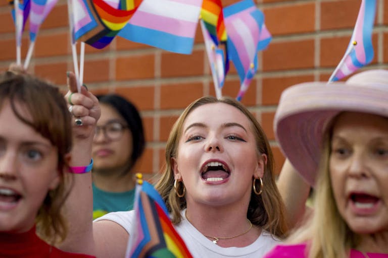 Protestors Descend On Orange Unified School District Board Meeting Before Transgender Notification Policy Decision