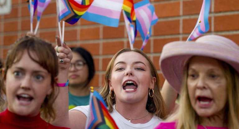 Protestors Descend On Orange Unified School District Board Meeting Before Transgender Notification Policy Decision