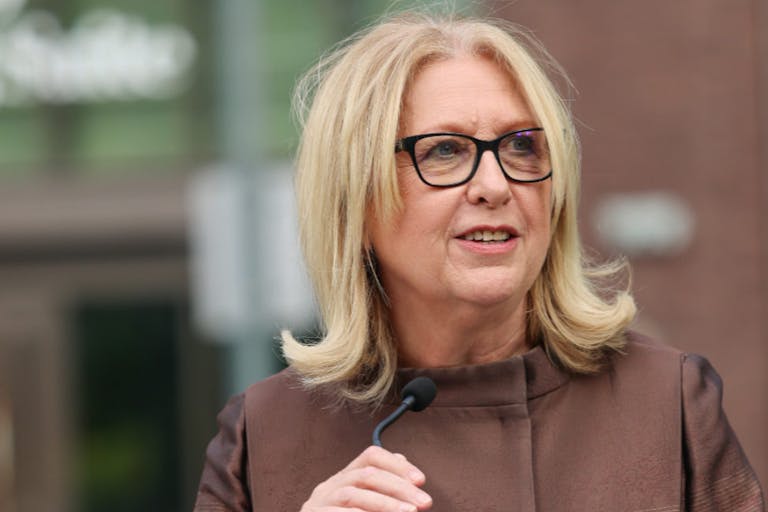 The Unveiling Of A Plaque In Honour Of Anglo-Irish Suffragette Charlotte Despard at Embassy Gardens in London