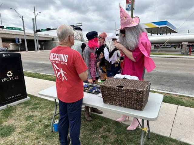 Photo: John Pisciotta Counter-protesters from Baylor University amplify pro-life protests at CVS pharmacy image