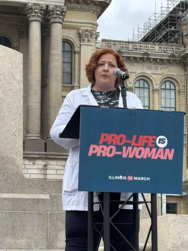 AAPLOG’s Dr. Christina Francis (Photo: TC Public Relations) Illinois March for Life participants denounce state lawmakers’ extreme pro-abortion policies image