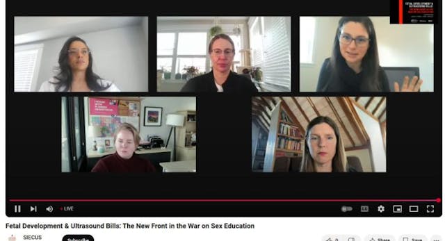 Screenshot, SIECUS webinar Pro-abortion webinar: Prenatal development education is ‘Christian nationalist indoctrination’ image