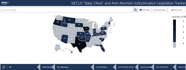 SIECUS Baby Olivia Legislative tracker