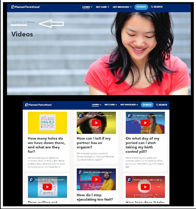 Planned Parenthood teen videos are sexually explicit with adult themes Image: Planned Parenthood teen videos are sexually explicit with adult themes