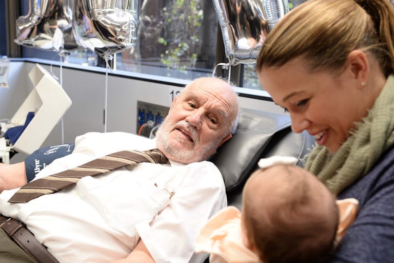 Last blood donation of 81-year-old with rare blood group